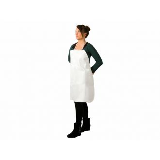 Delantal hule con peto blanco