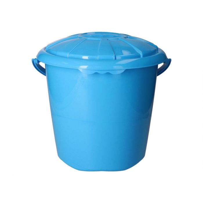 Cubo basura doble azul 2x25l_Mi casa