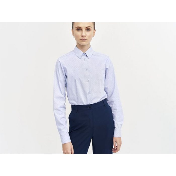 MONZA Camisa estampada cuello camisero slim fit mujer Talla 40