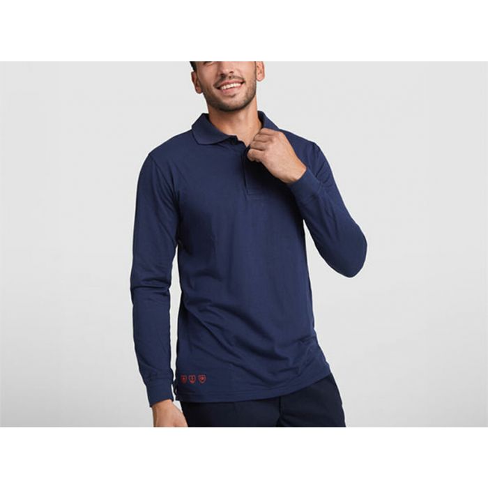 Polo manga larga azul marino cheap