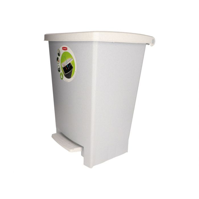 Papelera con pedal blanca de Rubbermaid 25 L