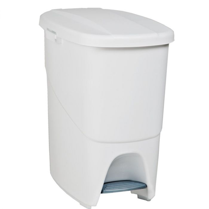 Cubo con tapa y pedal blanco 25 L