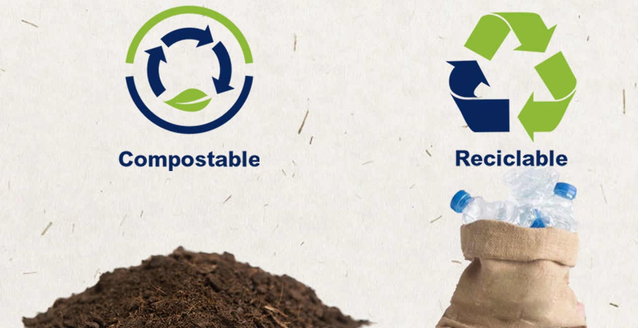Compostable vs reciclable